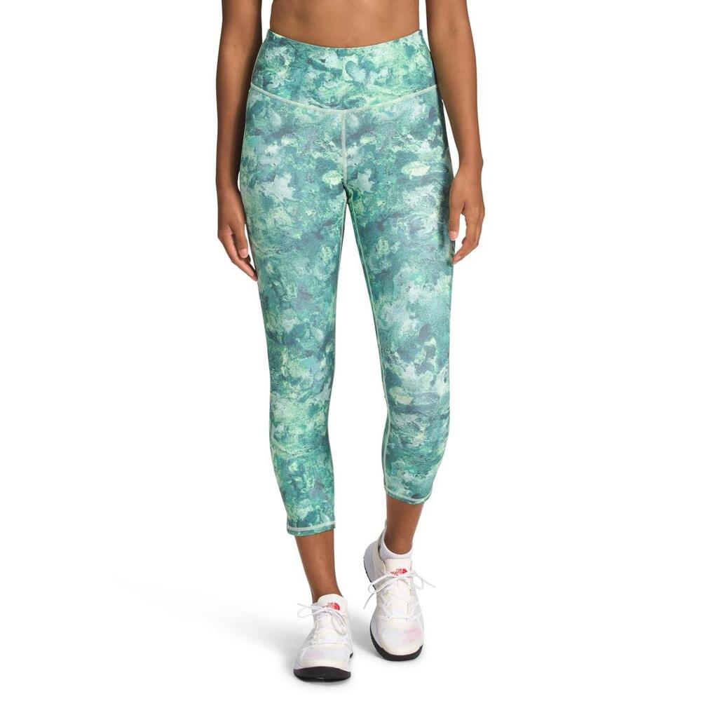 THE NORTH FACE Elevation 7/8 Lime Cream Leggings Womens Small